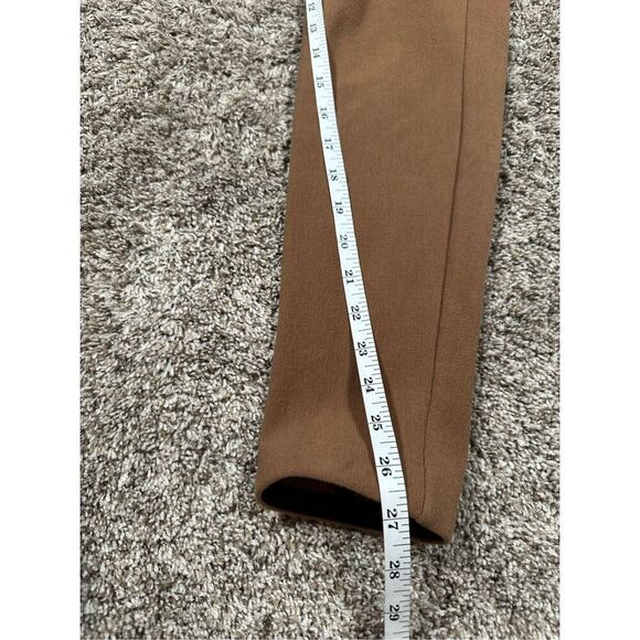 J. McLaughlin Pull On Tan Brown Ribbed Knit Skinny Pants Elastic Cuffs Cotton M - Picture 7 of 11